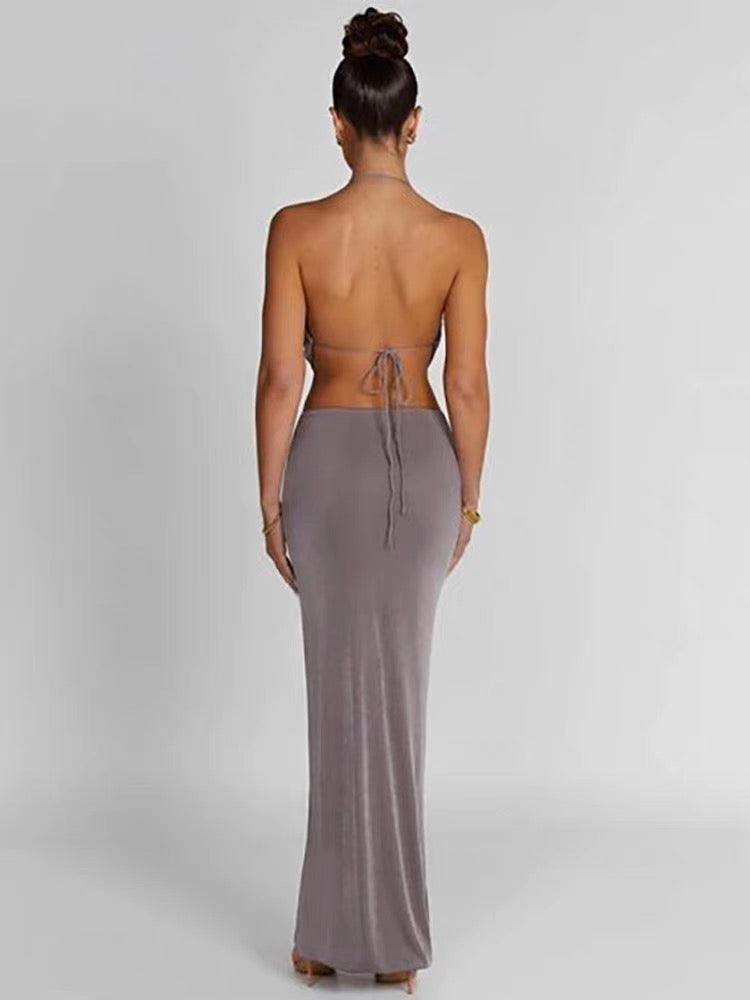 Elegant Two-Piece Maxi Dress