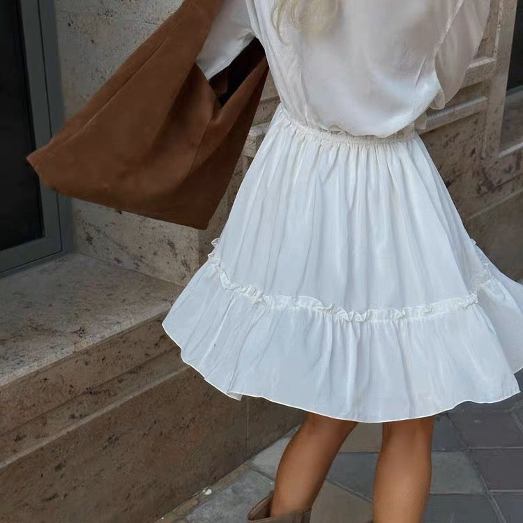 Ivory Dream Ruffle Dress