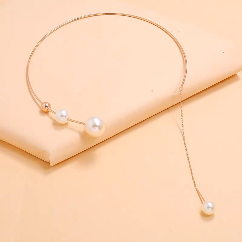 Pearl-accented Choker Necklace