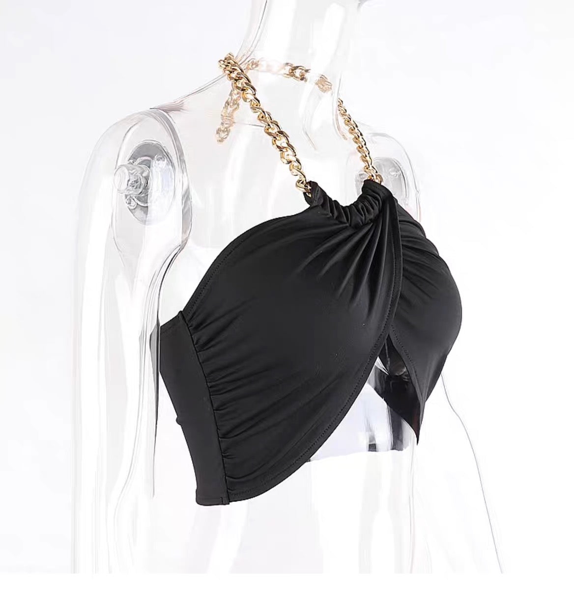 Chained Elegance Halter Top