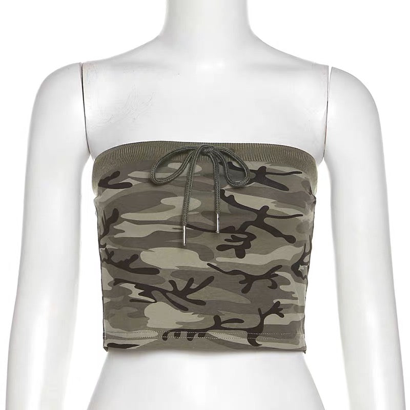 Camo Strapless Tube Top