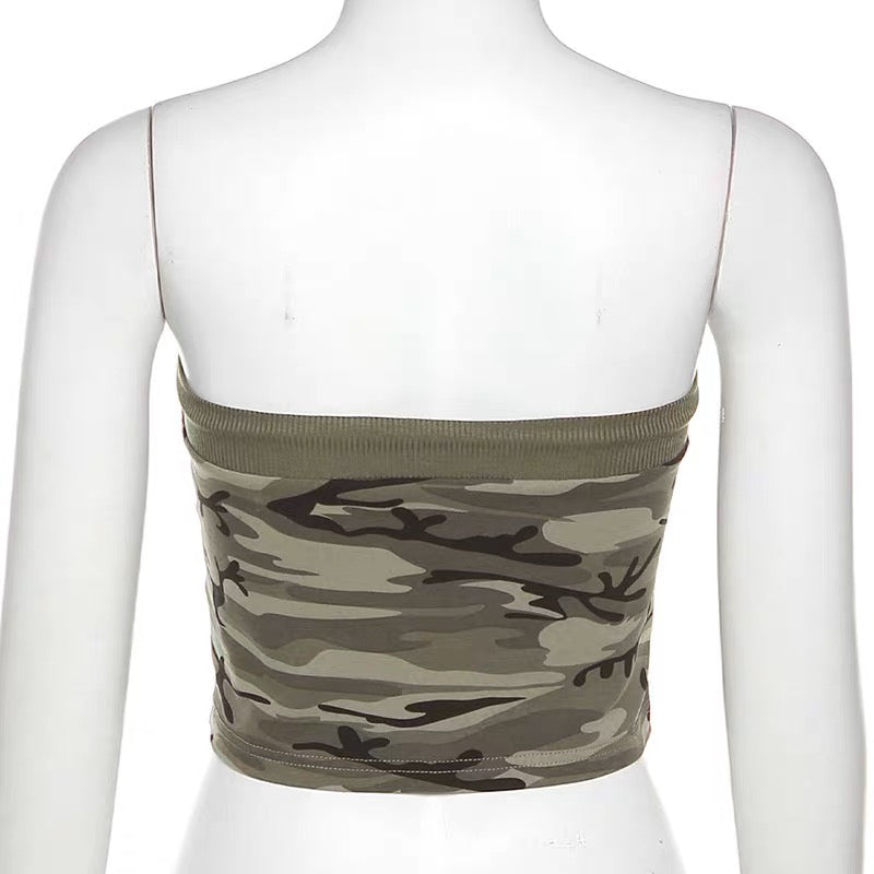 Camo Strapless Tube Top