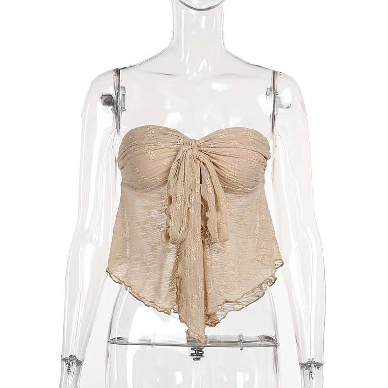 Breezy Bowknot Strapless Top