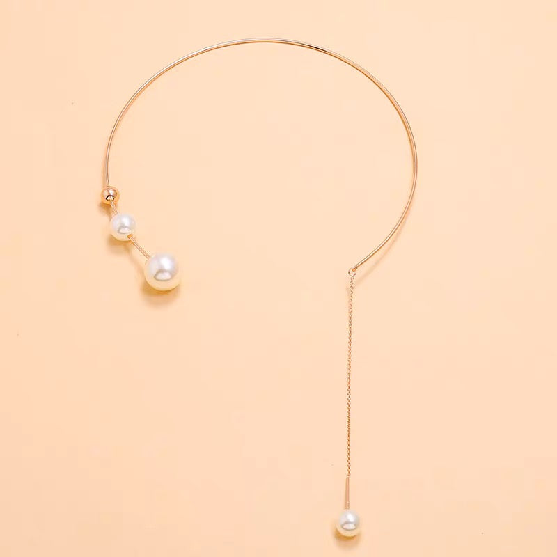 Pearl-accented Choker Necklace