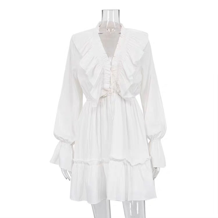 Ivory Dream Ruffle Dress