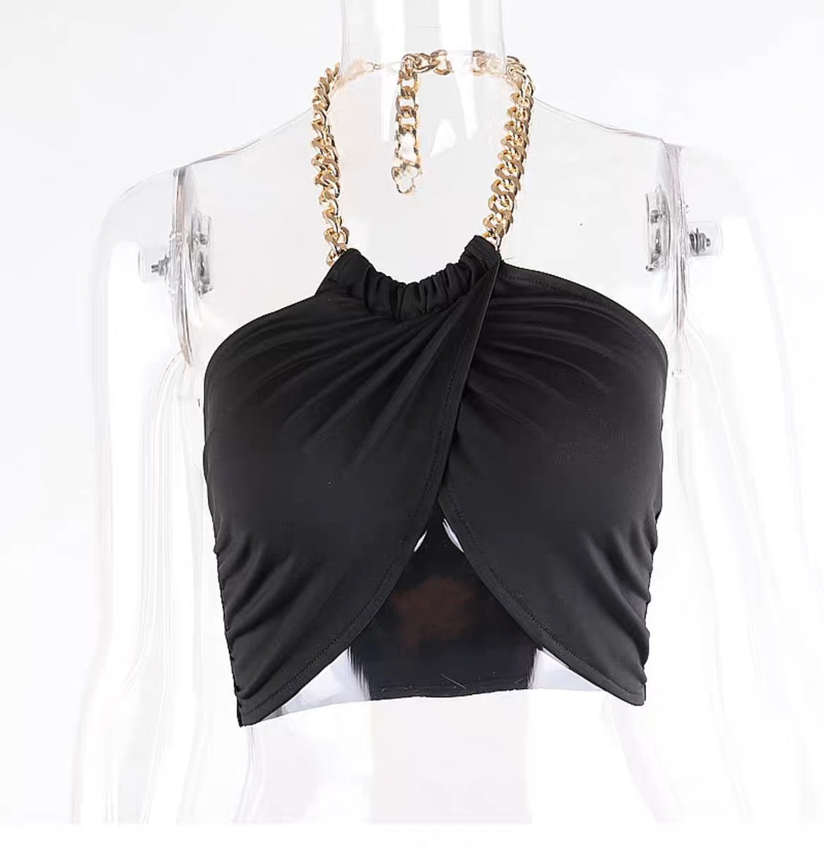 Chained Elegance Halter Top