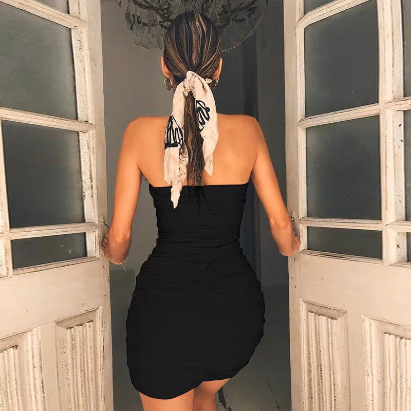 Strapless Ruched Bodycon Mini Dress