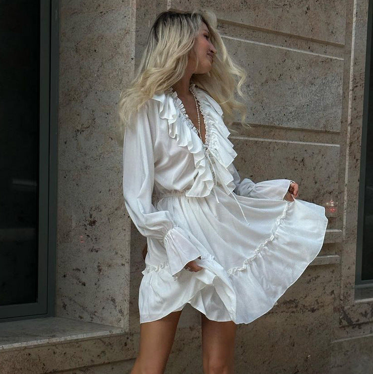 Ivory Dream Ruffle Dress