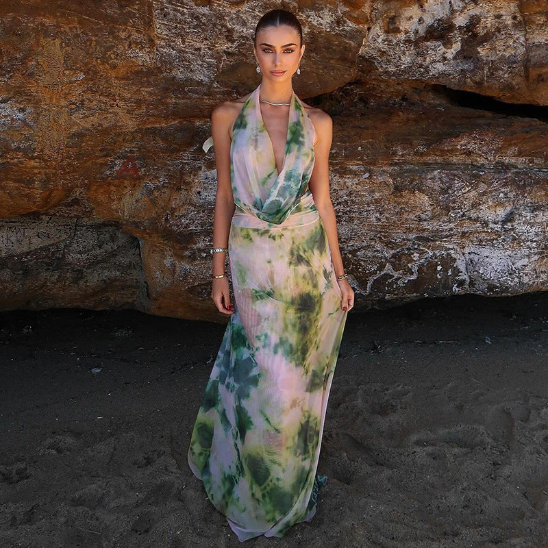 Emerald Breeze Maxi Dress